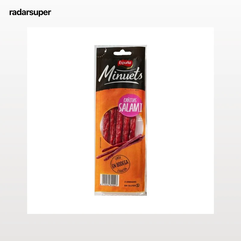 ESPUÑA Mini cañitas de salami, de curación lenta en bodega ESPUÑA Minuets 5 uds.