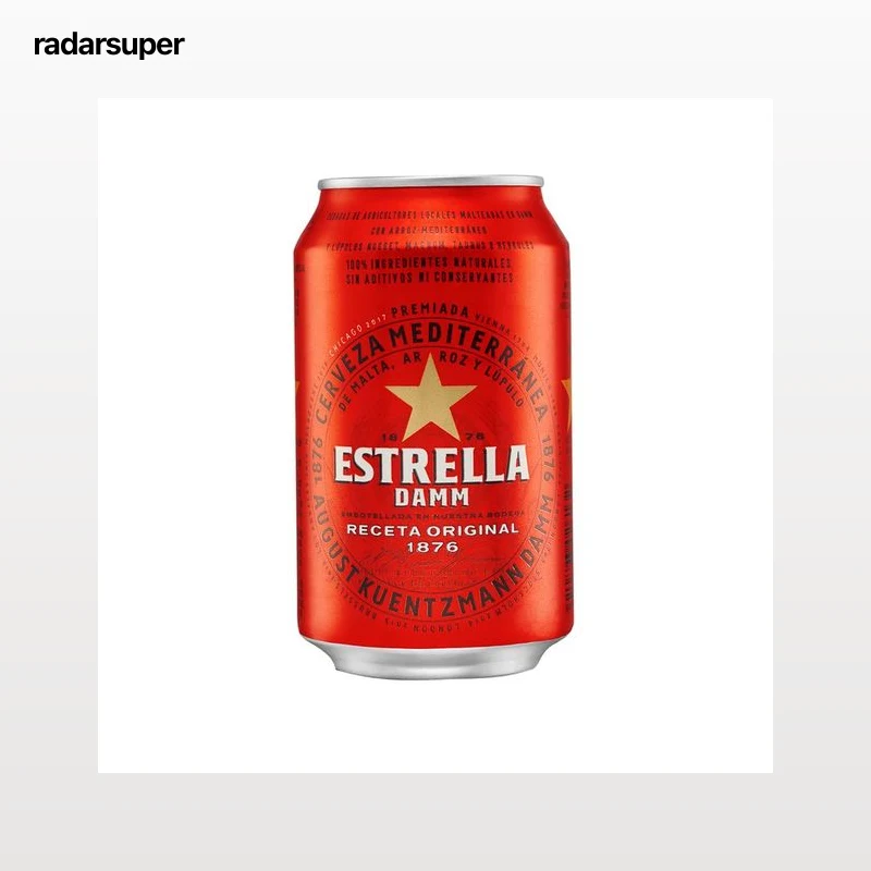 ESTRELLA DAMM Cerveza lata de 33 cl.