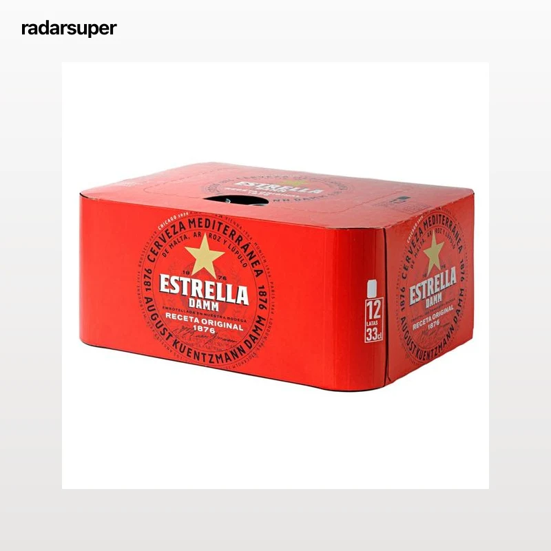ESTRELLA DAMM Cerveza pack 12 x 33 cl.