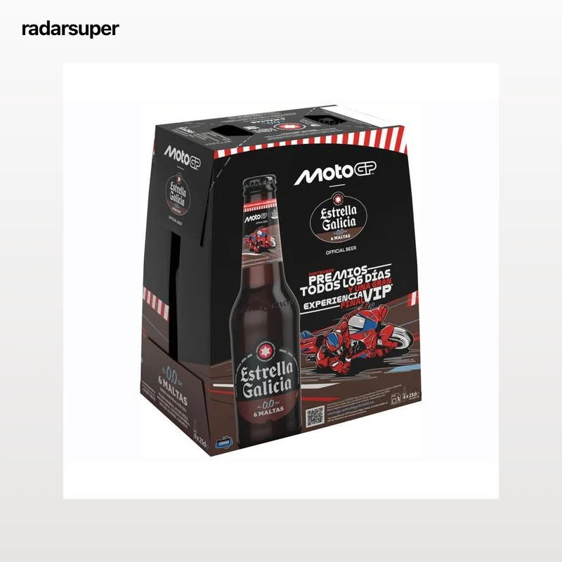 ESTRELLA GALICIA Cerveza 0,0 maltas 6 uds x 25 cl