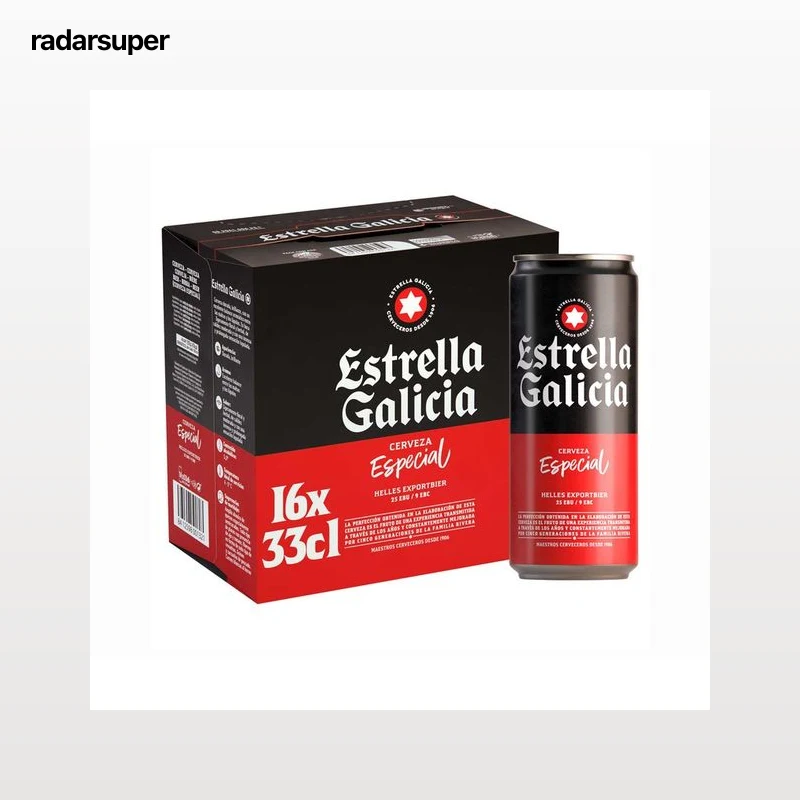 ESTRELLA GALICIA Cerveza especial pack lata 16 x 33 cl.