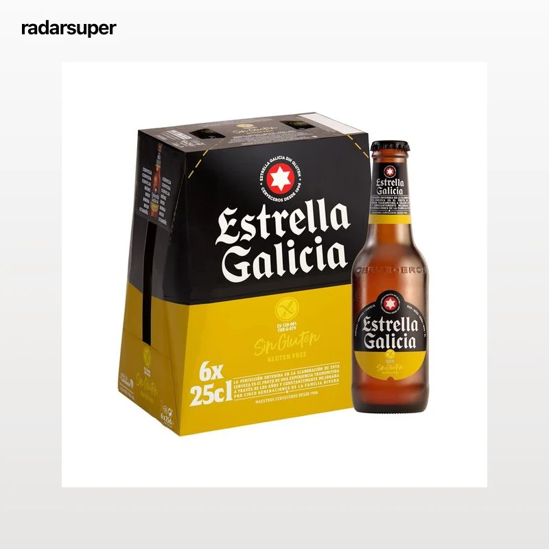 ESTRELLA GALICIA Cervezas sin gluten pack 6 uds. x 25 cl.