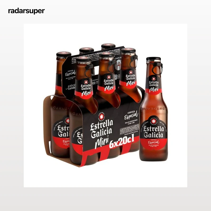 ESTRELLA GALICIA Especial cervezas mini pack 6 botellas x 20 cl.