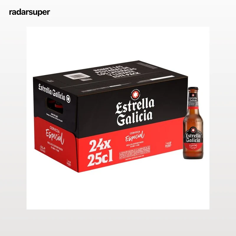 ESTRELLA GALICIA Especial cervezas pack de 24 botellas de 25 cl.