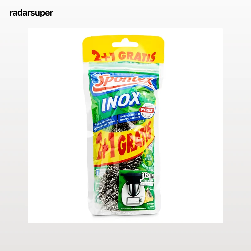 Estropajo acero inoxidable Spontex 3 unidades