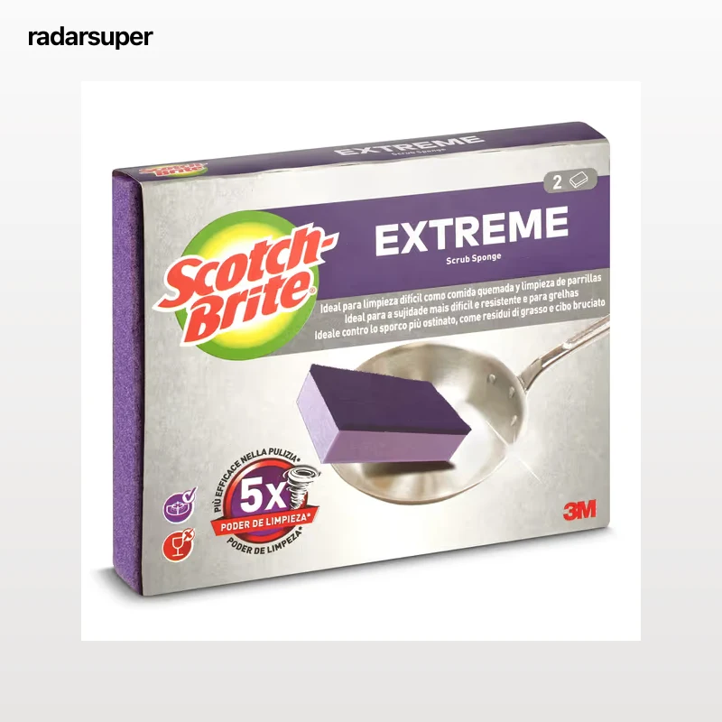 Estropajo extreme fibra morada Scotch brite bolsa 2 unidades