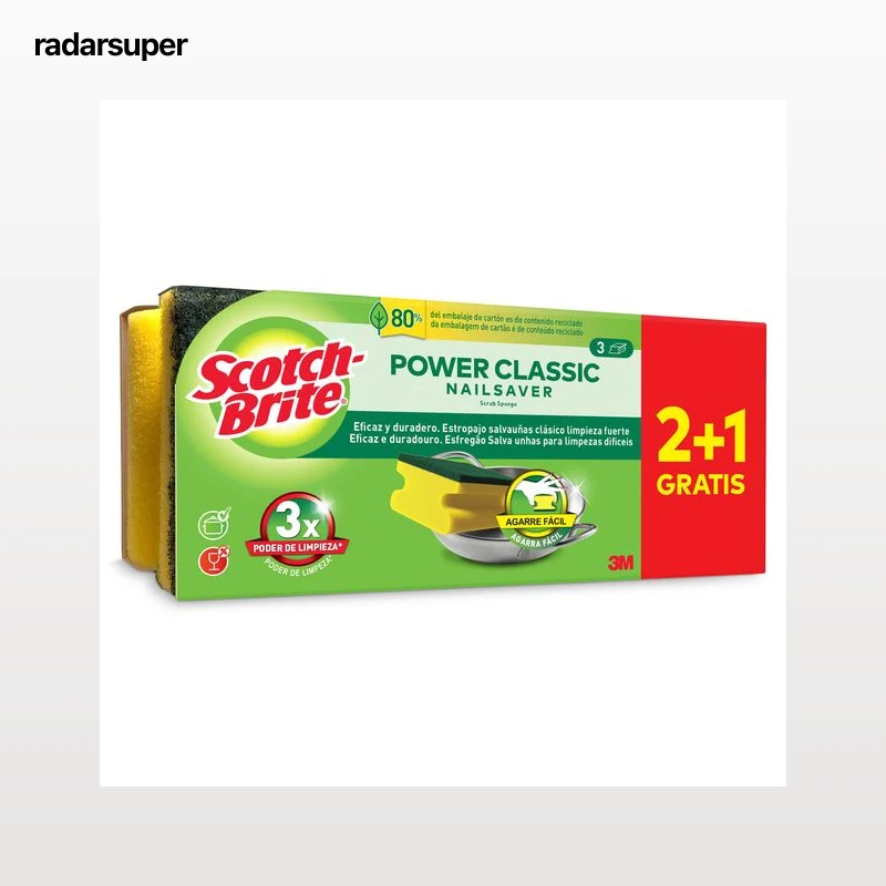 Estropajo salvauñas Scotch Brite 3 unidades