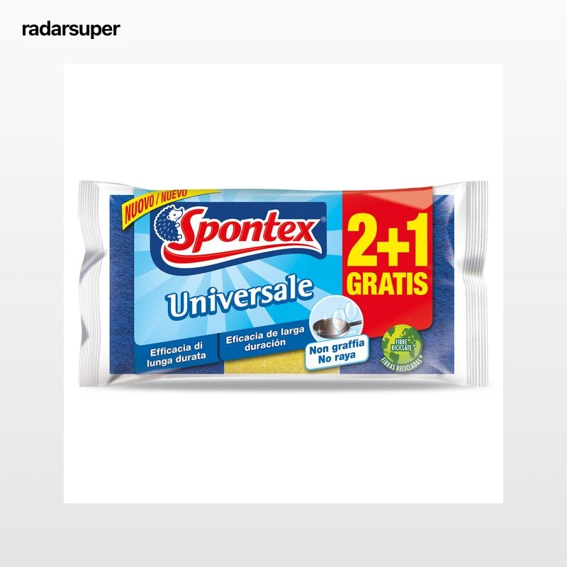 Estropajo universal no raya Spontex bolsa 3 unidades