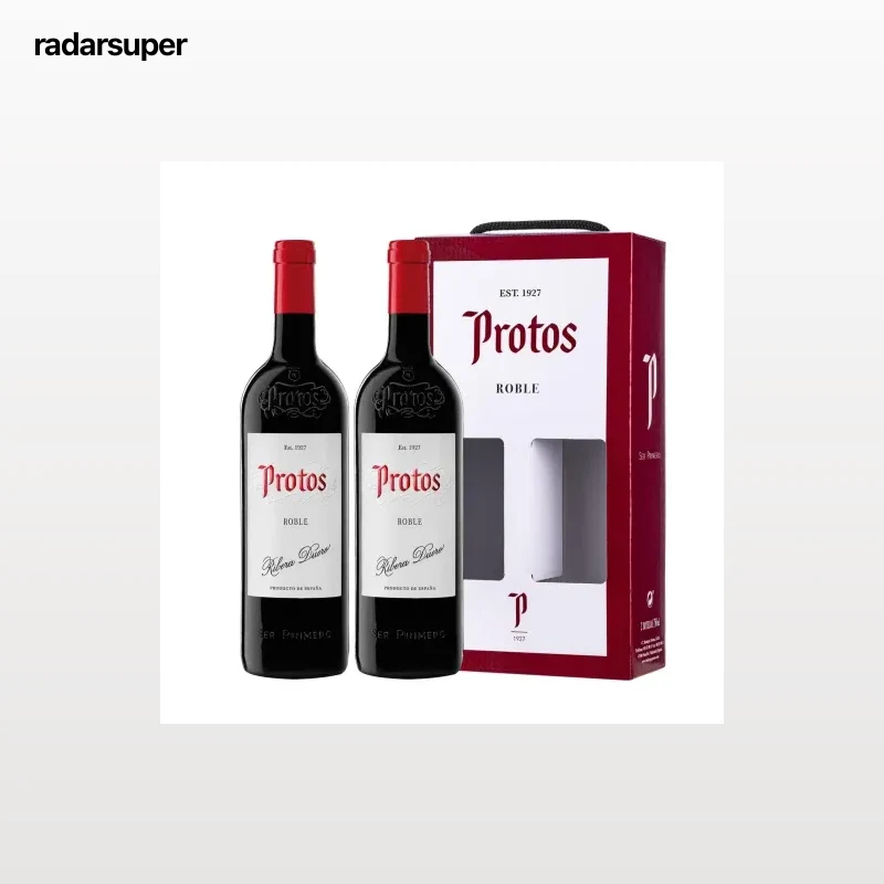 Estuche de 2 botellas de vino tinto roble Protos D.O. Ribera del Duero 75 cl