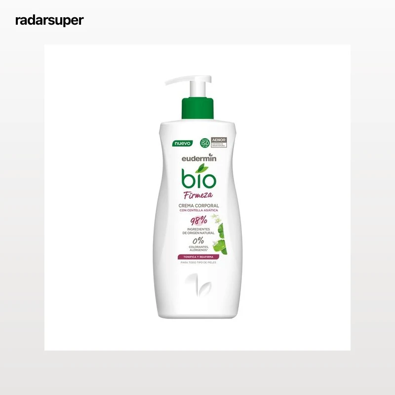 EUDERMIN Bio firmeza Crema corporal tonificante y reafirmane con Centella asiática, para todo tipo de pieles 400 ml.
