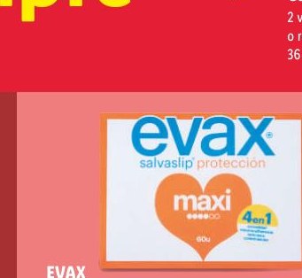 EVAX Salvaslip maxi 4 en 1: comodidad, máxima adherencia, tacto seco y control del olor