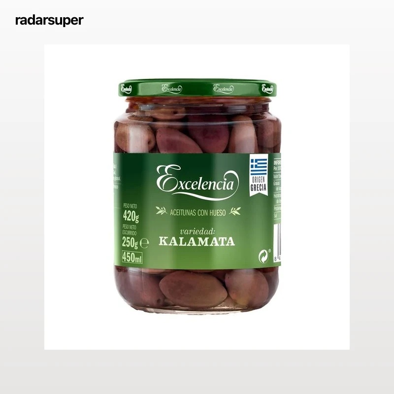 EXCELENCIA Aceituna kalamata frasco 250 g.