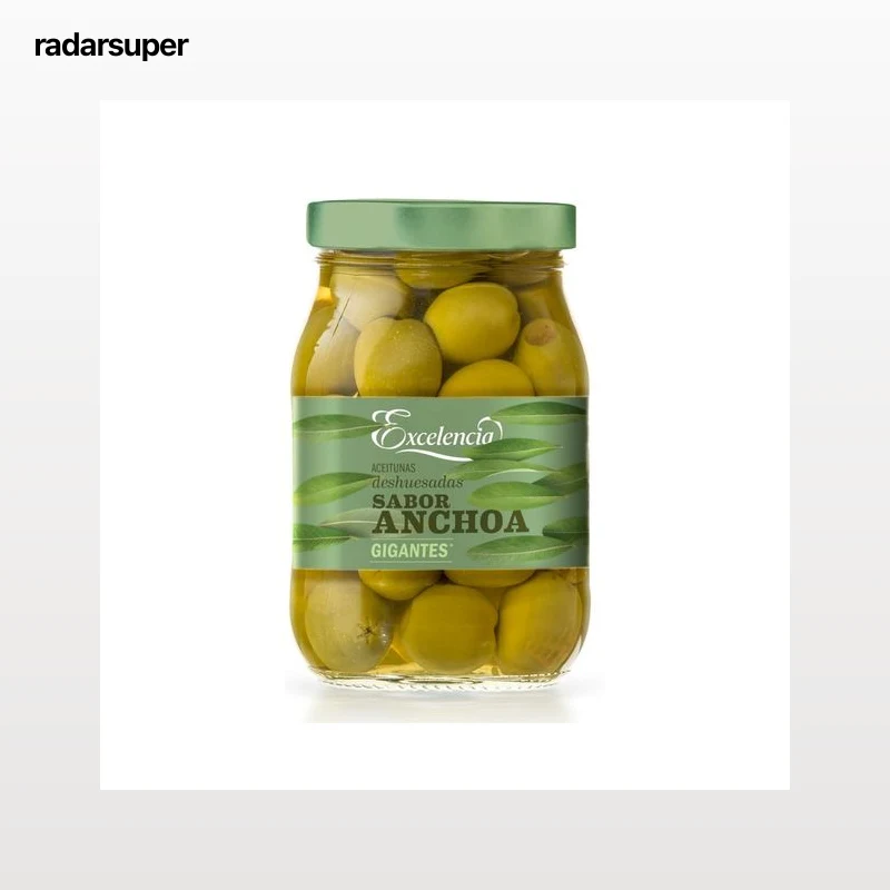 EXCELENCIA Aceituna S/H gigante sabor anchoa 350g