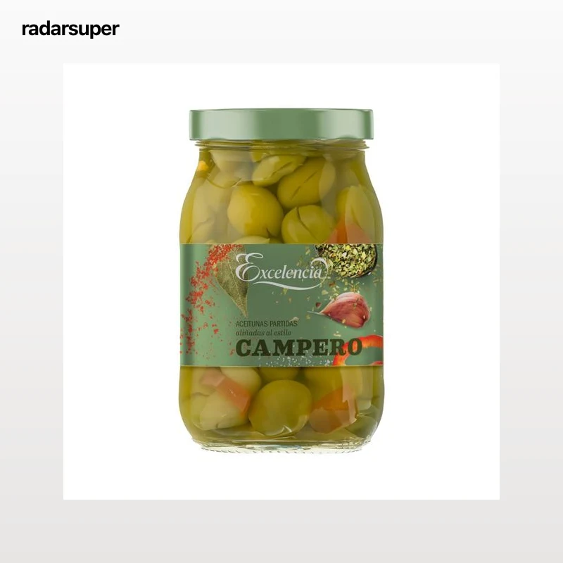 EXCELENCIA Aceitunas aliñadas estilo campero 800 g.