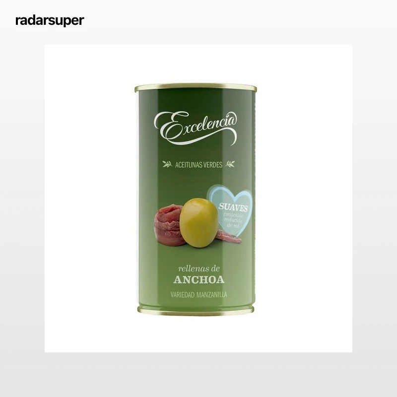 EXCELENCIA Aceitunas rellenas de anchoa 150 g.