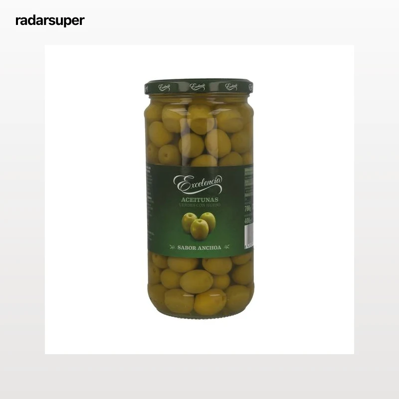 EXCELENCIA Frasco aceitunas sabor anchoa 330 g.