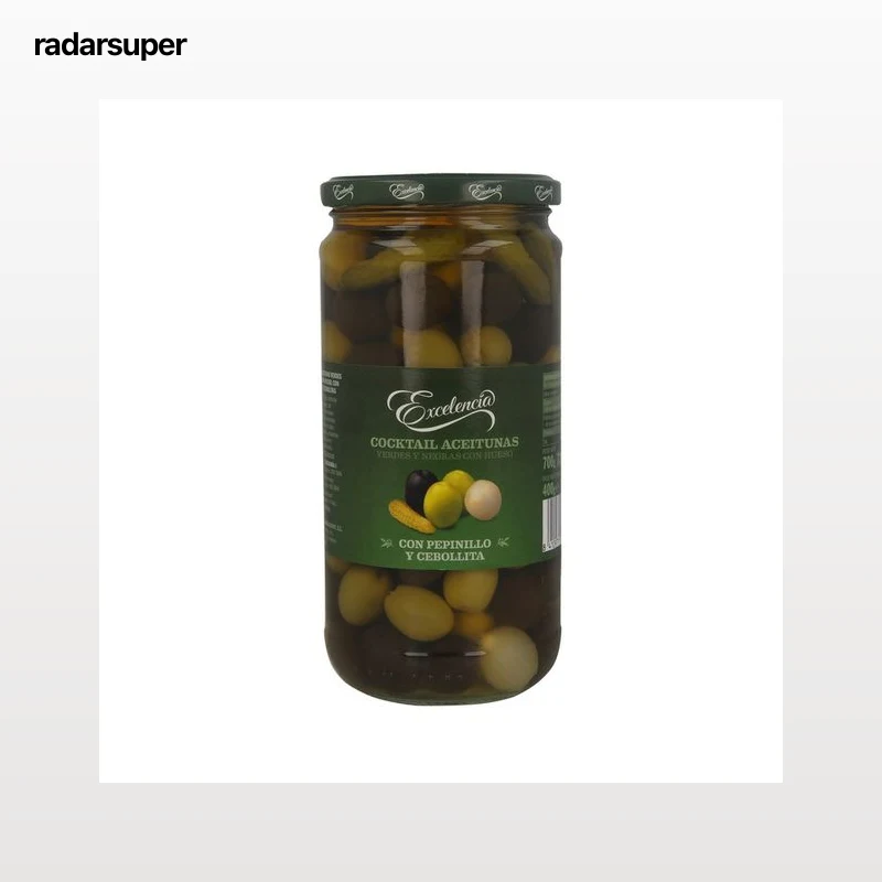 EXCELENCIA Frasco cocktail aceitunas 330 g.
