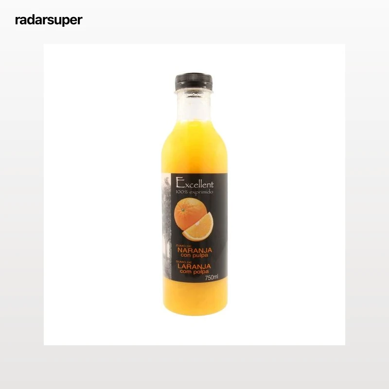 EXCELLENT Zumo refrigerado y exprimido de naranja EXCELLENT botella de 75 cl.