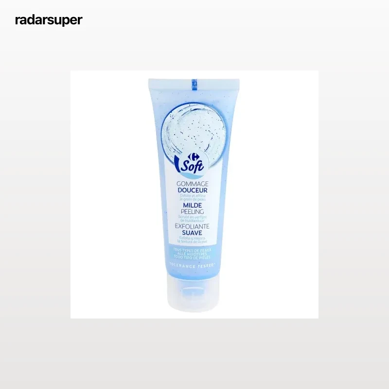 Exfoliante suave facial para todo tipo de pieles Carrefour Soft 75 ml.