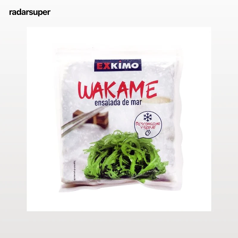 EXKIMO Ensalada sazonada y ultracongelada de algas Wakame 125 g.