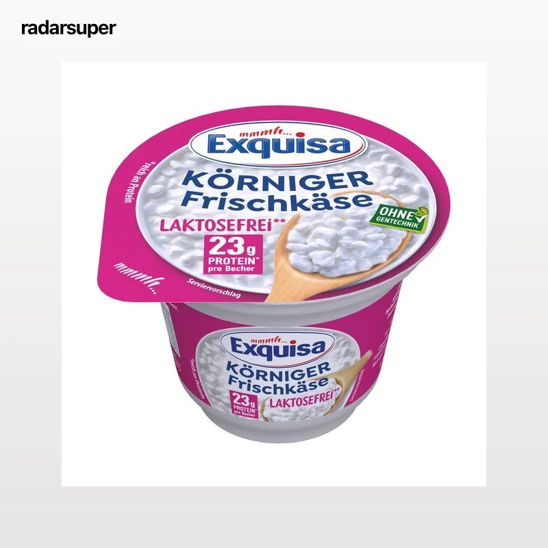 EXQUISA Copos de queso fresco cottage sin lactosa EXQUISA 175 g.