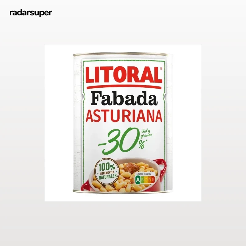 Fabada Asturiana -30% sal y grasas Litoral sin gluten 420 g.