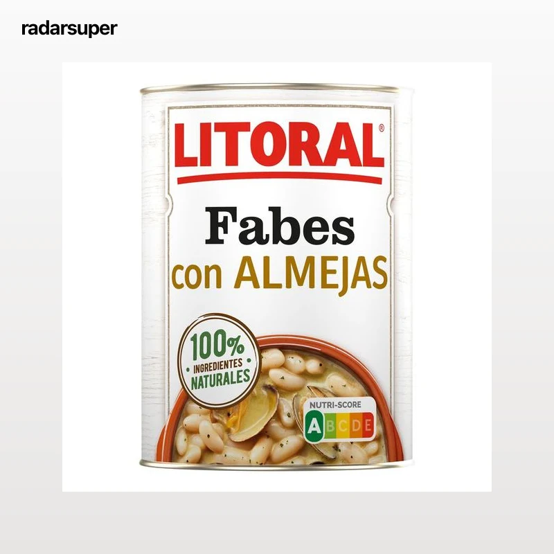 Fabes con almejas de las rias gallegas Litoral 440g