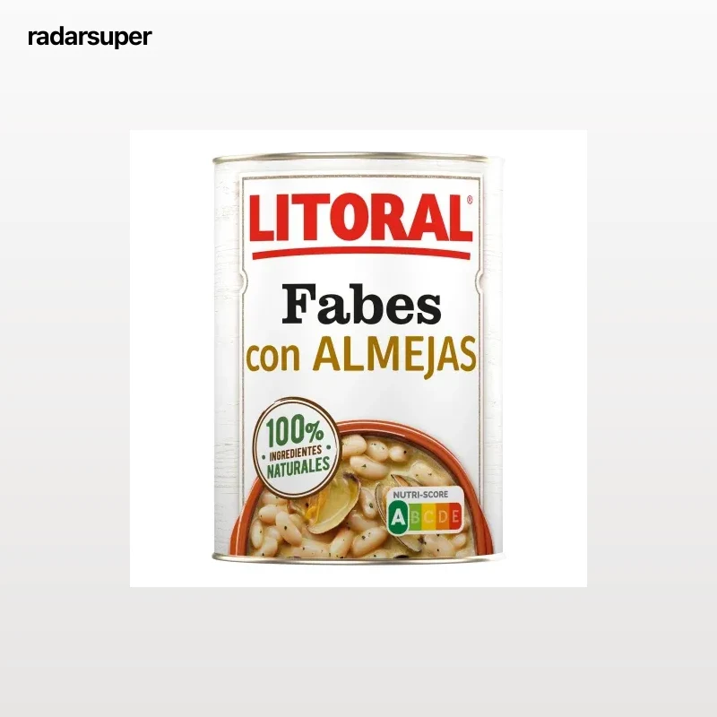 Fabes con almejas Litoral sin gluten 440 g.