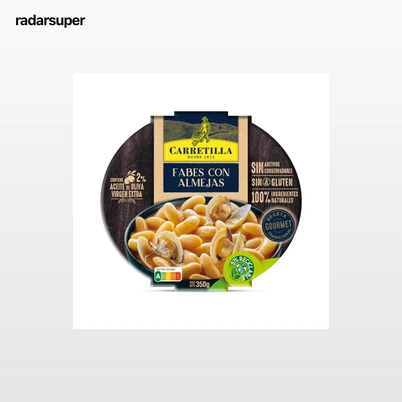 Fabes con almejas receta gourmet Carretilla sin gluten 350 g.