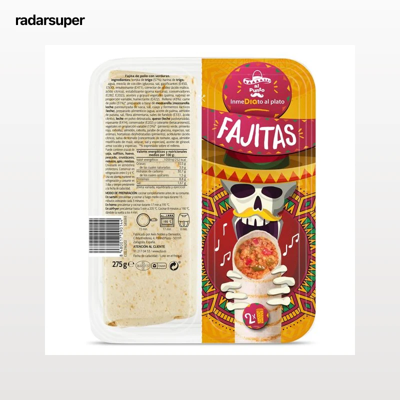 Fajitas de pollo con verduras Dia Al Punto 275 g