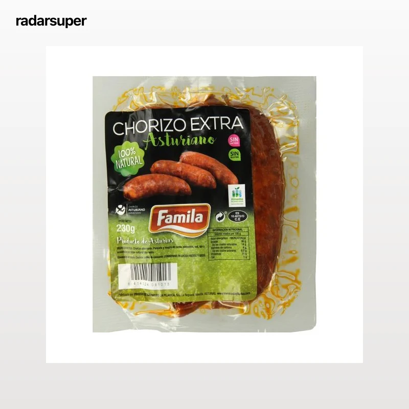 FAMILIA Chorizo ahumado Asturiano de categoria extra FAMILIA 230 g.