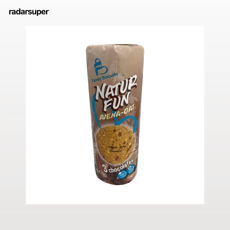 FAMILY BISCUITS Natur Fun Galletas de avena con tres tipos de chocolate 425 g.