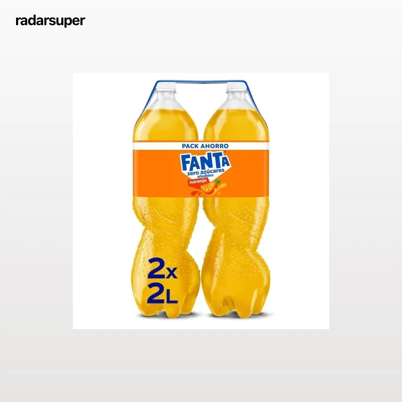 Fanta de naranja Zero pack 2 botellas 2 l.