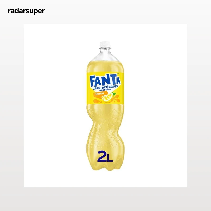 FANTA ZERO Refresco de limón sin azúcares añadidos  botella de 2 l.