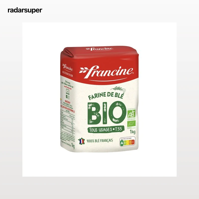 Farine De Blé T55 Bio FRANCINE 1 kg — Prix chez Carrefour | RadarSuper