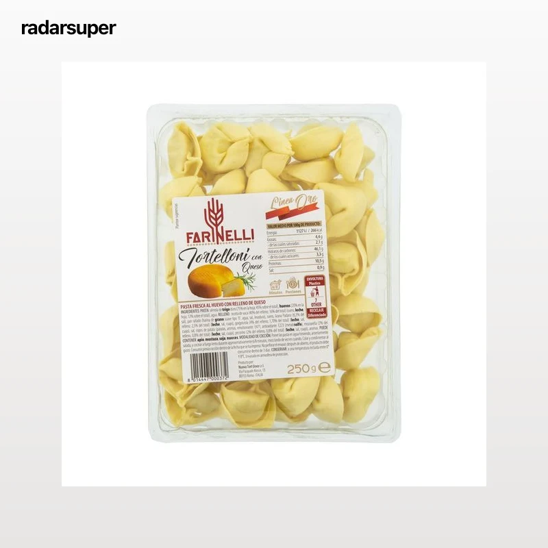 FARINELLI Linea oro Tortelloni de pasta fresca al huevo rellenos con queso 250 g.