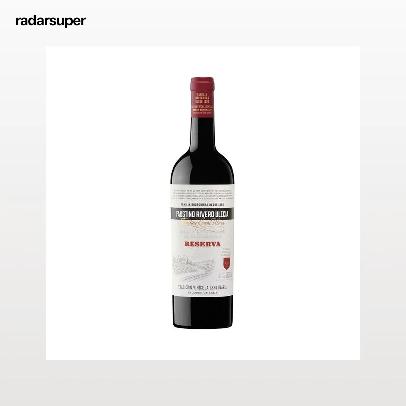 FAUSTINO RIVERO ULECIA Vino tinto reserva con D.O. Utiel - Requena botella 75 cl.