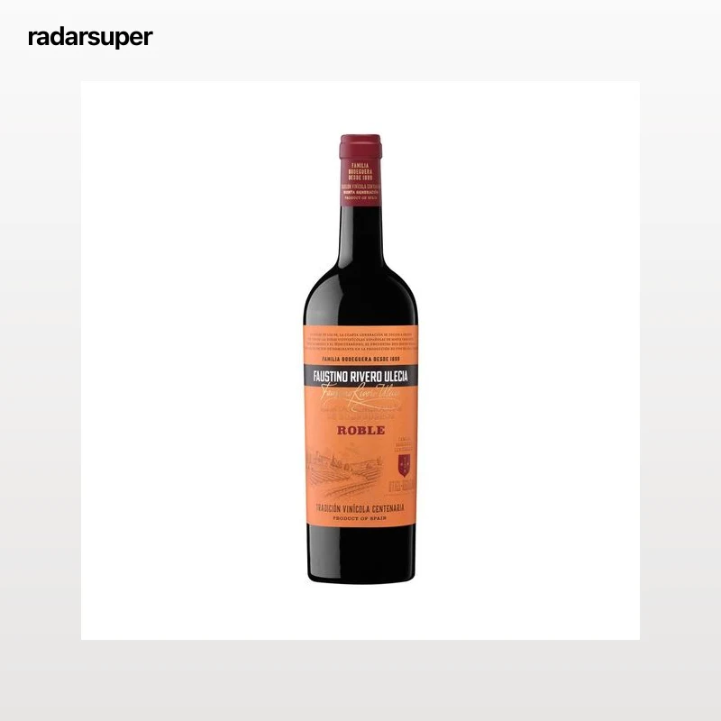 FAUSTINO RIVERO ULECIA Vino tinto roble con D.O. Utiel - Requena botella 75 cl.