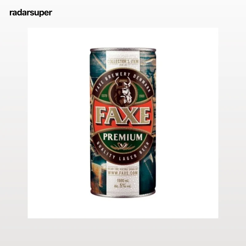FAXE Cerveza Dinamarca premium 5% alc. lata 1 l.