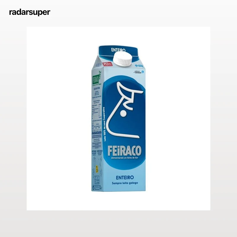 FEIRACO Leche entera de vaca de origen 100% gallega 1 l.