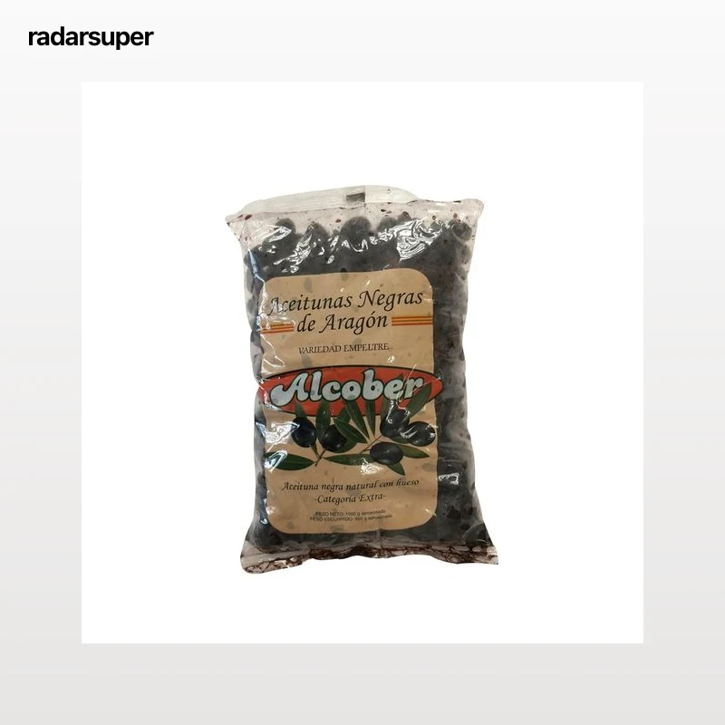 FERNANDO ALCOBER Aceitunas negras naturales con hueso FERNANDO ALCOBER 1 kg.