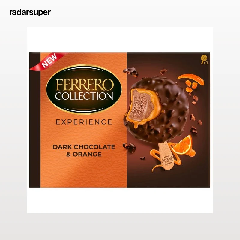 FERRERO Collection experience Bombón helado de chocolate negro con naranja 3 x 60 ml.