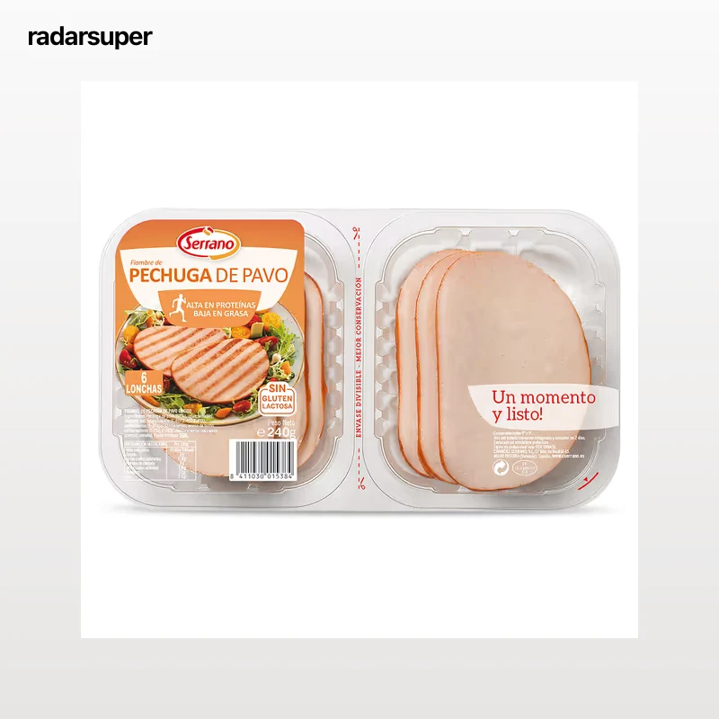 Fiambre de pechuga de pavo adobada Serrano 240 g