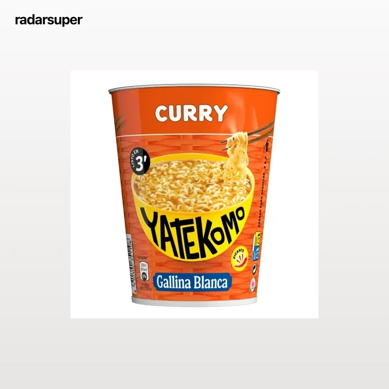 Fideos Orientales con curri Yatekomo Gallina Blanca 61 g.