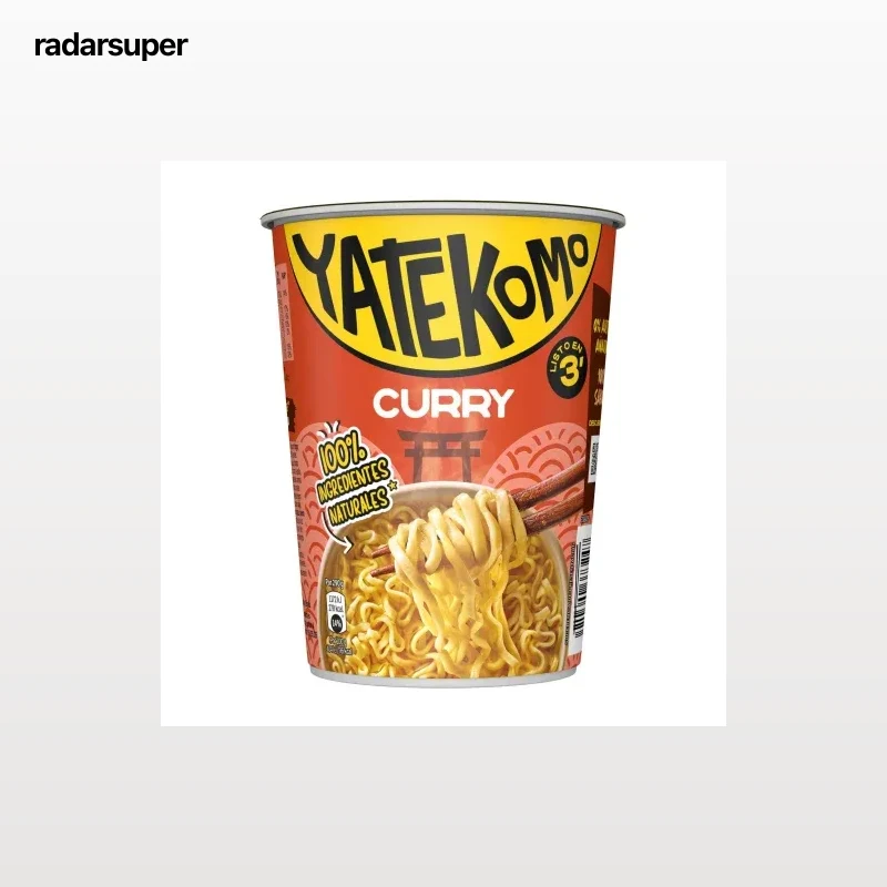 Fideos orientales curry Yatekomo Gallina Blanca 60 g.