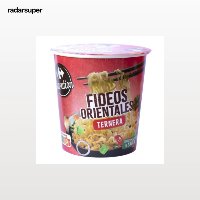 Fideos orientales de ternera Sensation Carrefour 65 g.