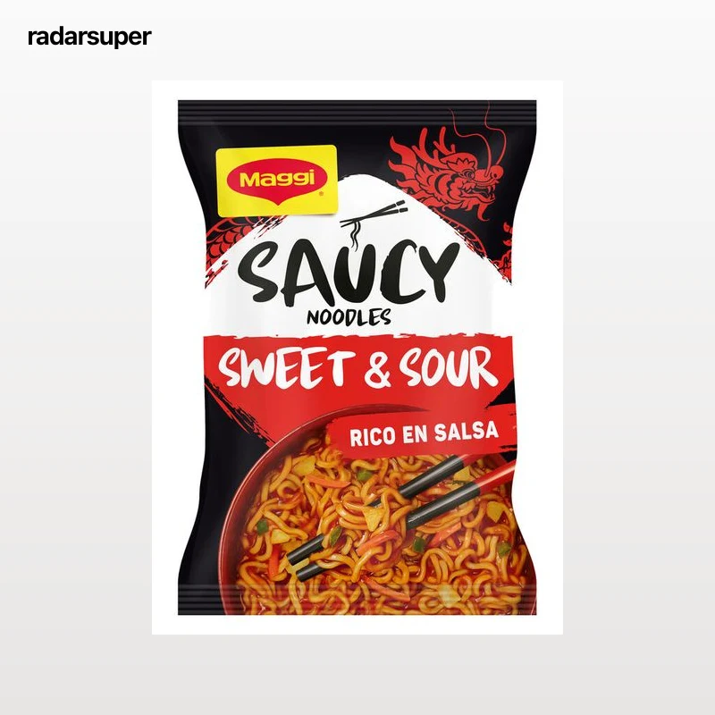 Fideos orientales noodles Maggi Saucy 128g
