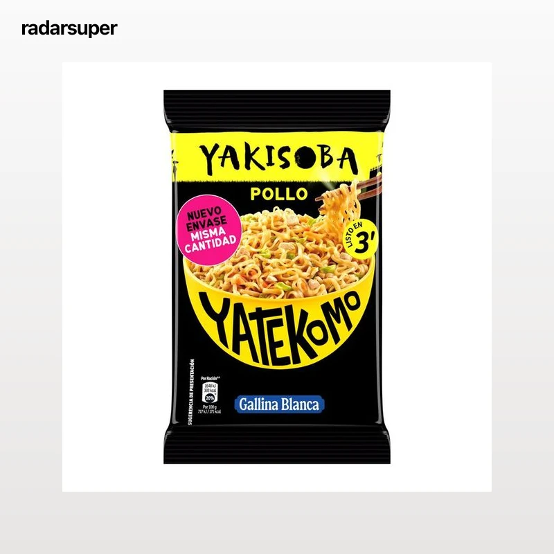Fideos orientales pollo gallina blanca Yakisoba 2u