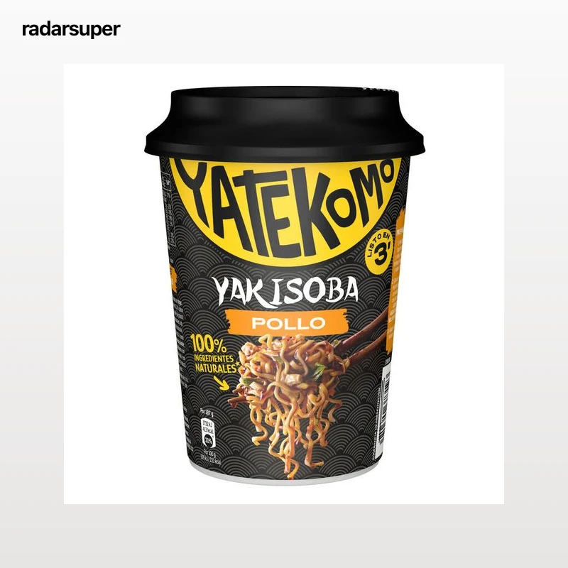 Fideos orientales de pollo Yatekomo Yakisoba Gallina Blanca 93g