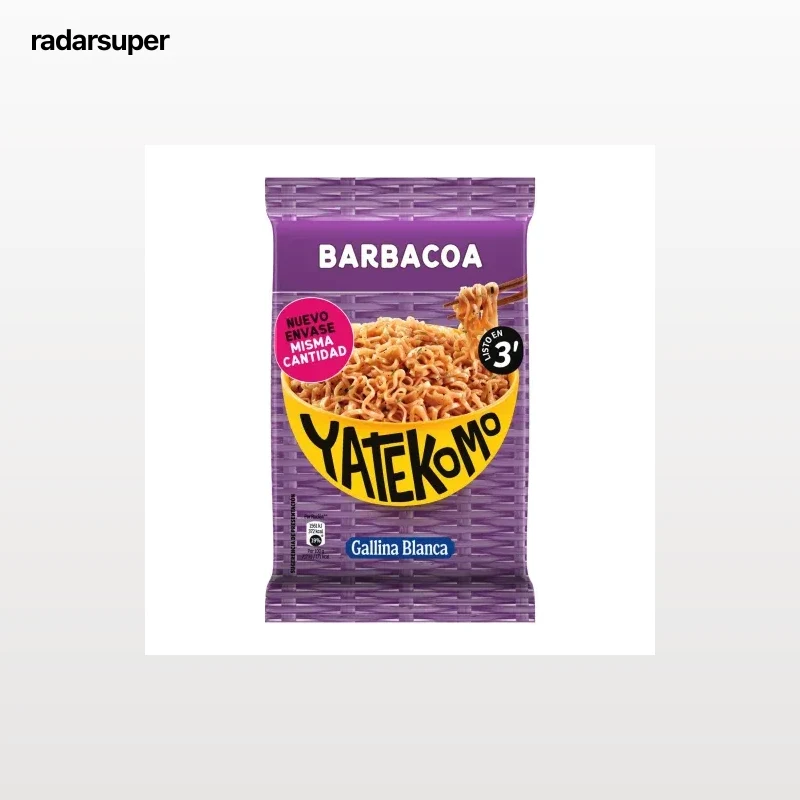 Fideos orientales sabor barbacoa Yatekomo Gallina Blanca 82 g.
